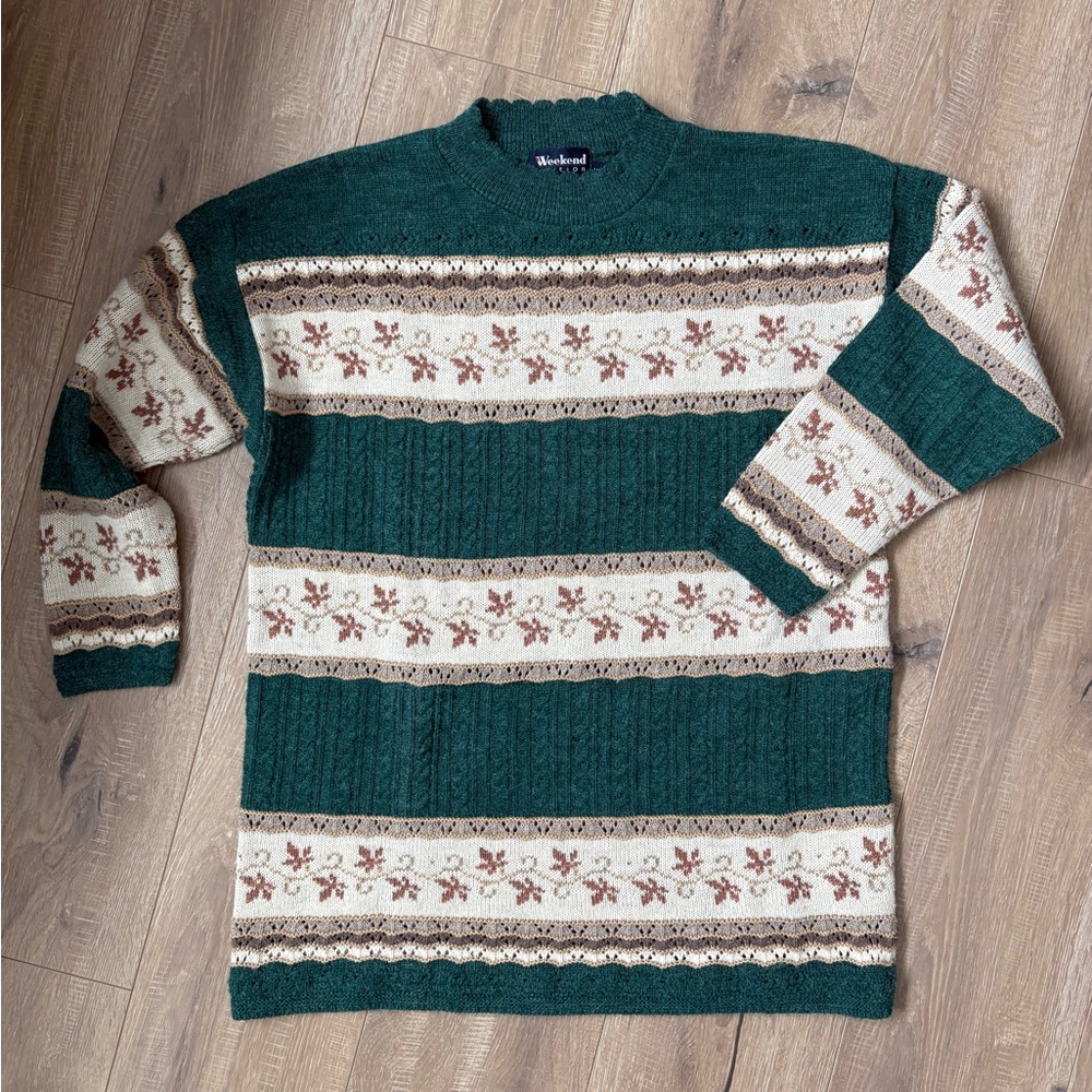 Vintage Wool Blend Knit Sweater